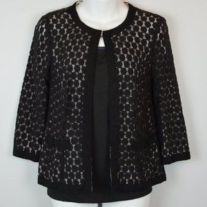 Charter Club Crochet Knit Cardigan
